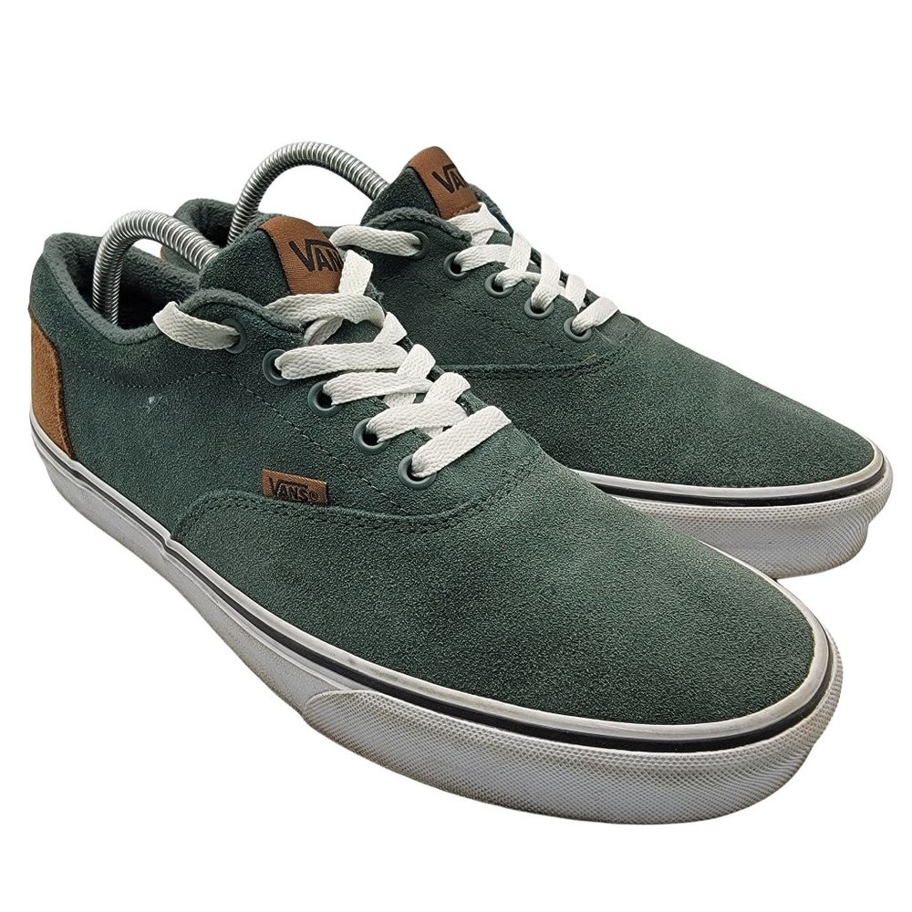 Vans Doheny Mens Size 10 Green Suede Casual Low Top Lace Up Shoes